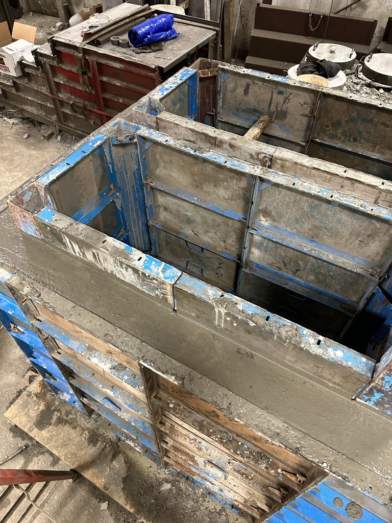 Custom Grease trap poured using Western panel forms